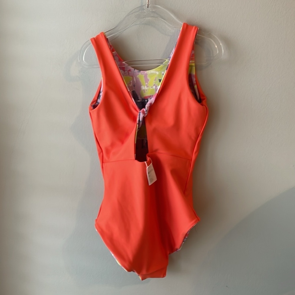 Zella Kids One-Piece Swimsuit in Pink, Yellow, Coral - Picture 5 of 8